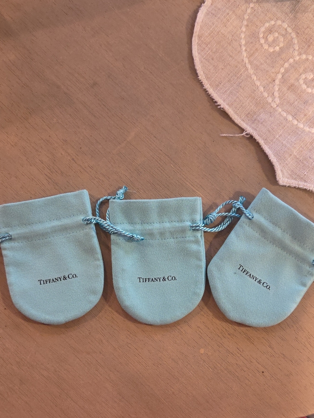 Lot 3 Tiffany & Co. Jewelry Pouches